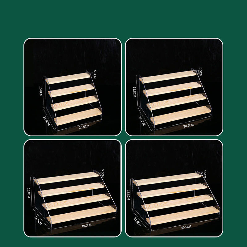 1-7 Step Acrylic Wood Display  - Perfume Fragrance Holder recension och pris